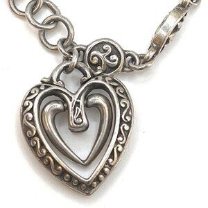 Brighton Ellington Heart Charm Silver Bracelet - 8336